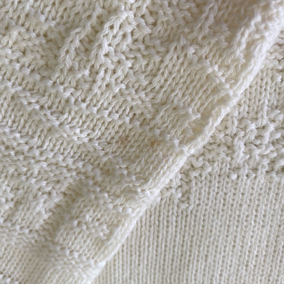 South Bay White Knit Tree Boarder Horse Graphic Embroidered Sweater Cotton Med - Picture 6 of 7